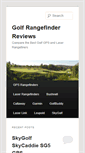 Mobile Screenshot of golfrangefinderreviews.com